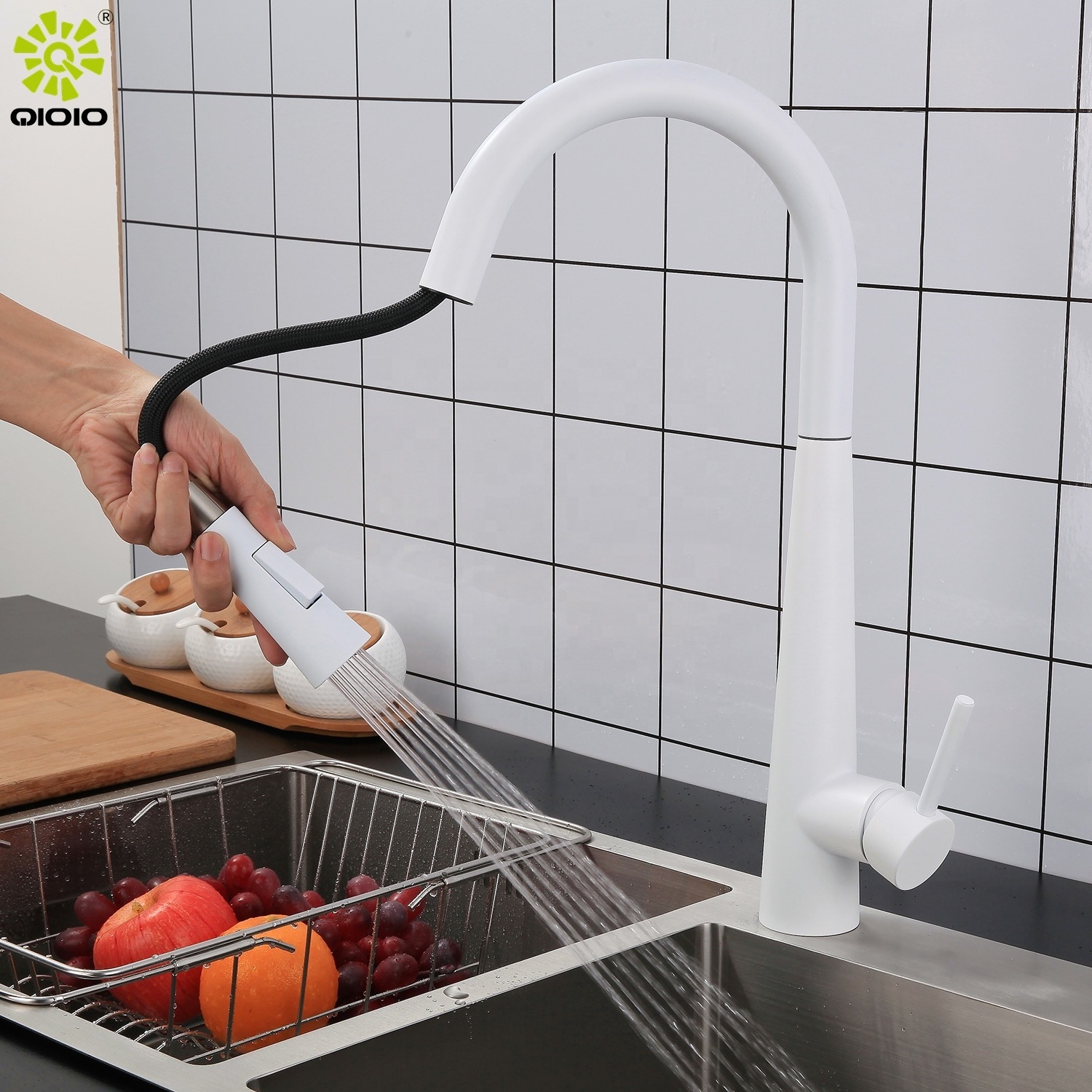 Kitchen Faucet Hose Weight Ball Single Handle Kitchen Faucet With Pull Down