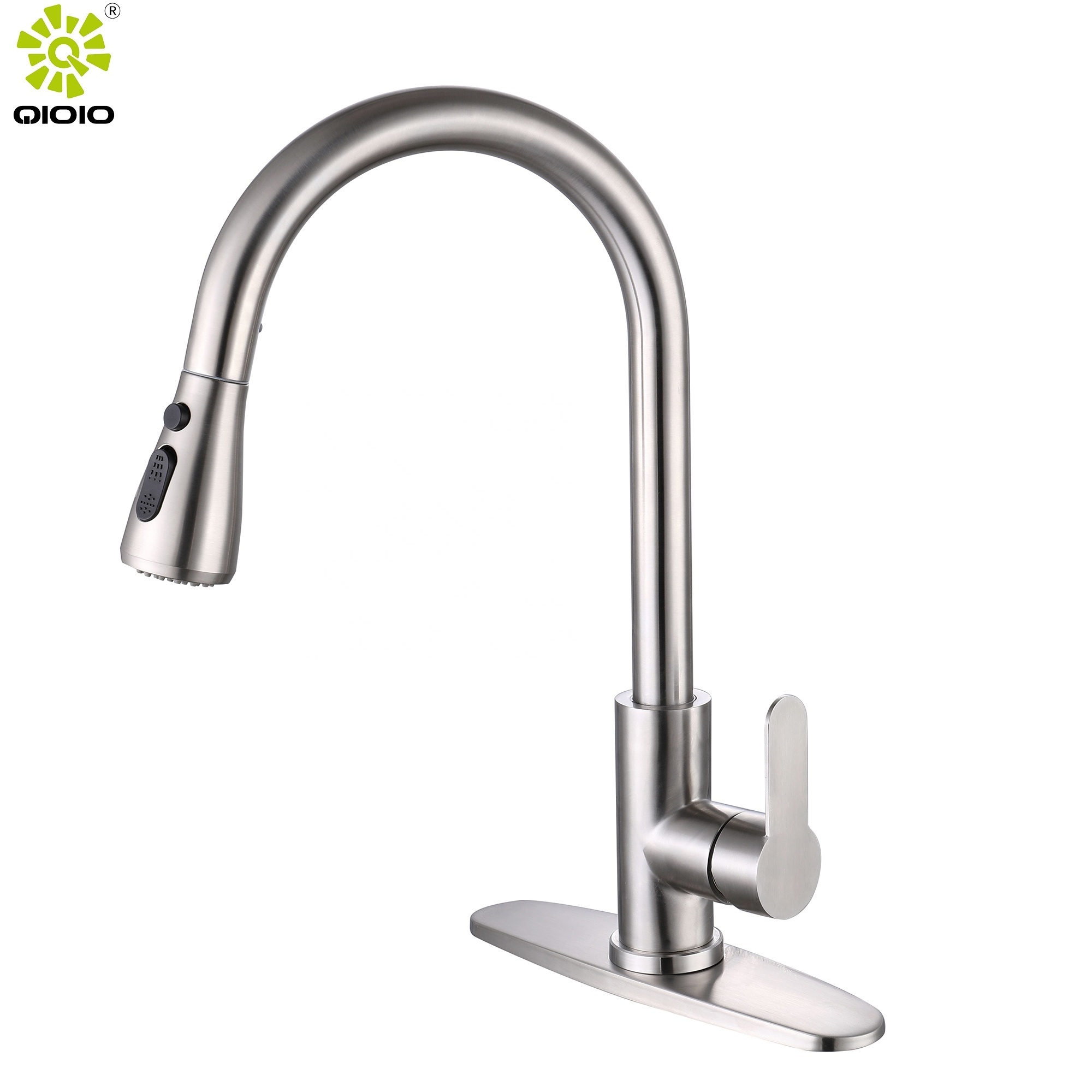 Modern Mixer Tap For Kitchen Sink Pull-out Sprayer Spout Head 304 Stainless Steel Faucet Kitchen Mixer