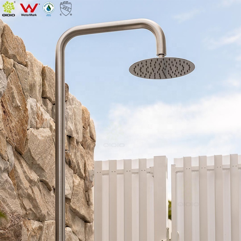 Beach Outside 316 Stainless Steel Mixer Garden Beach Stand Shower Column Set