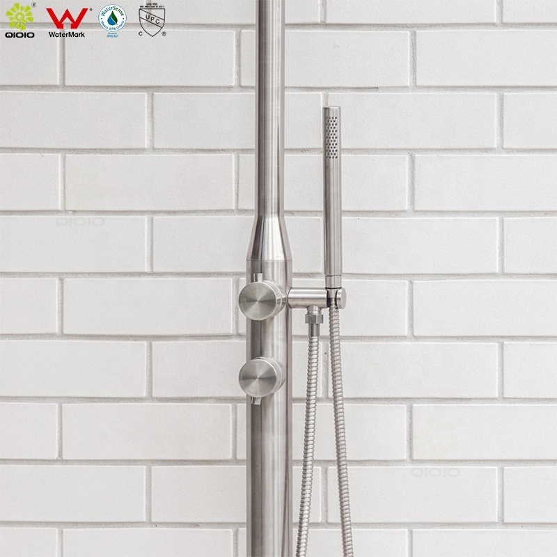 Beach Outside 316 Stainless Steel Mixer Garden Beach Stand Shower Column Set