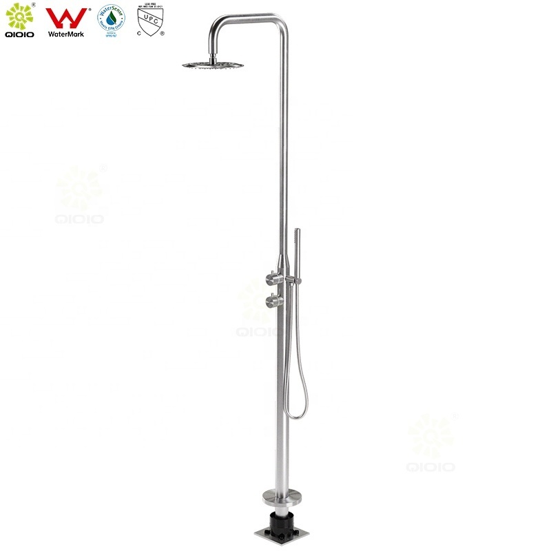 Beach Outside 316 Stainless Steel Mixer Garden Beach Stand Shower Column Set