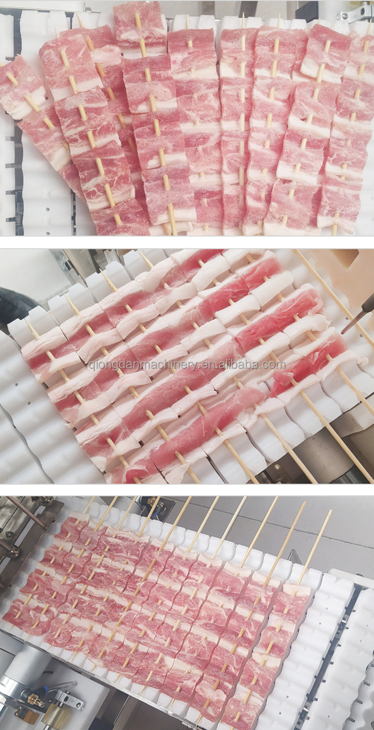 Electric Chicken Skewer Souvlaki Satay grill Machine meat wearing equipment Cheap Kebab string Barbecue Machine