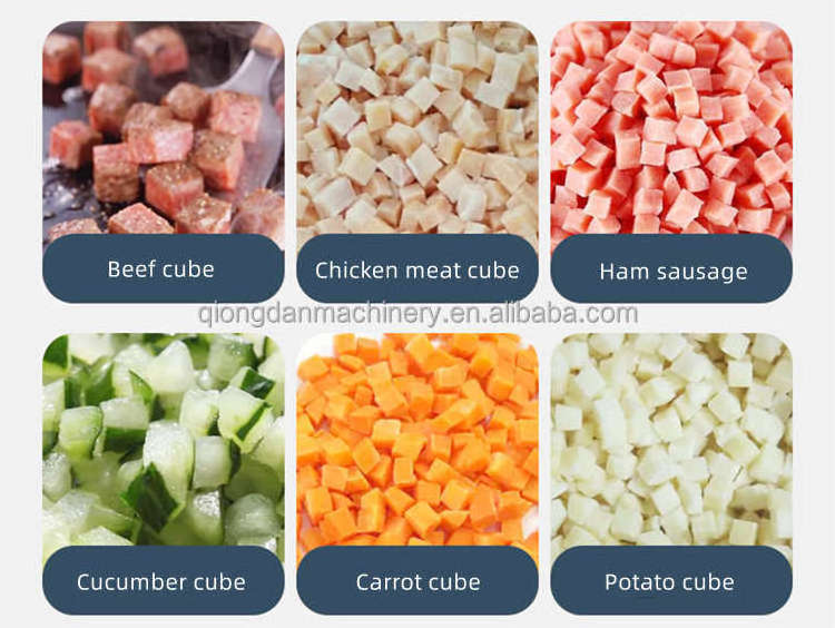 Automatic Industrial Vegetables Fruit Onion Garlic Ginger Sweet Potato Carrot Cube Dice Dicer Making Cutter Cutting Machine