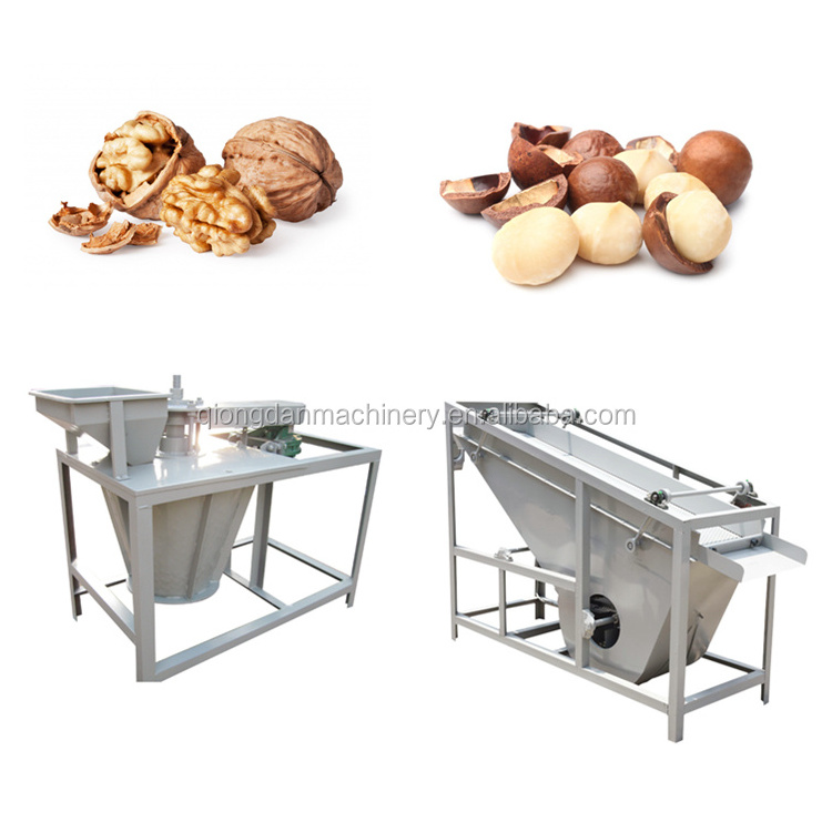 Multifunctional black walnut cracking machine macadamia pecan nut cracker kernel and shell separating machine price