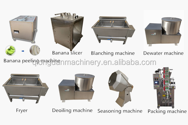 Hot Sale Small Scale Plantain Chips Making Machines Banana Processing Plant Plantain Chips Production Line