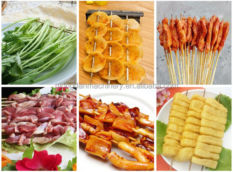 Electric Chicken Skewer Souvlaki Satay grill Machine meat wearing equipment Cheap Kebab string Barbecue Machine