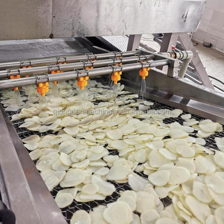 Whole frozen french fries production line from washing peeling to packing machine to make potato chips price on sale