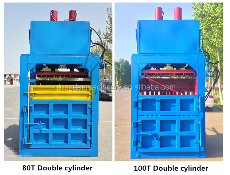 Hydraulic vertical carton compress baler machine plastic baler machine waste baling machine with good price