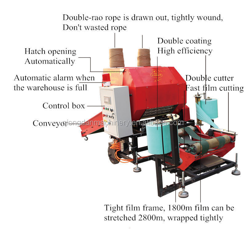 Square Pine Straw Baler For Sale Rice Straw Baling Machine Hay And Straw Baler Silage Bale Wrap Net Machine