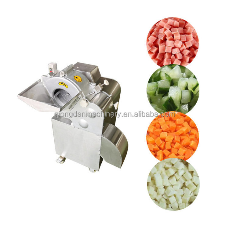 Automatic Industrial Vegetables Fruit Onion Garlic Ginger Sweet Potato Carrot Cube Dice Dicer Making Cutter Cutting Machine