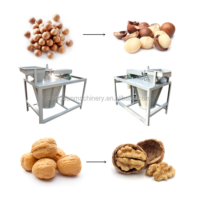 Multifunctional black walnut cracking machine macadamia pecan nut cracker kernel and shell separating machine price