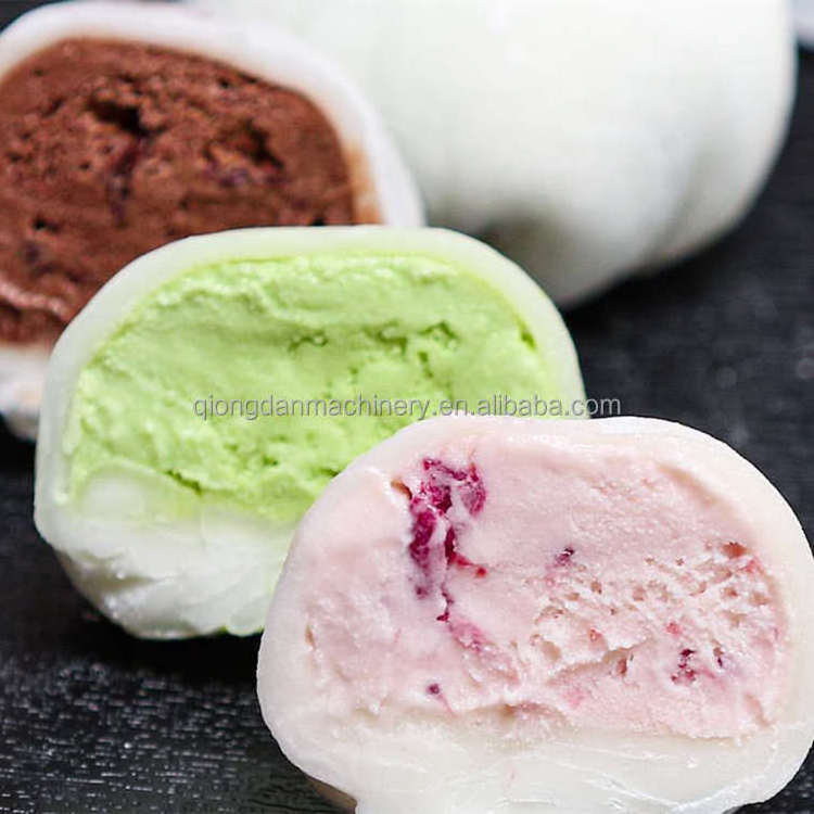 Automatic Japanese Daifuku Mashu Mochi Ice Cream Making Machine 3-Hoppers Mochi Ice Cream Machine Mooncake making machine