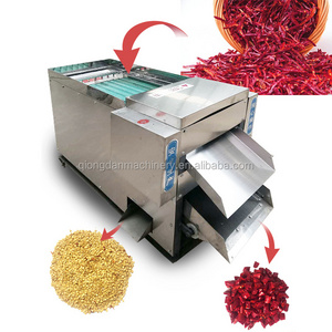 Automatic Pepper Jalapeno Slices Red Chilli Cutting Machine Peppers Seeds Removing machine