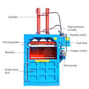 Hydraulic vertical carton compress baler machine plastic baler machine waste baling machine with good price