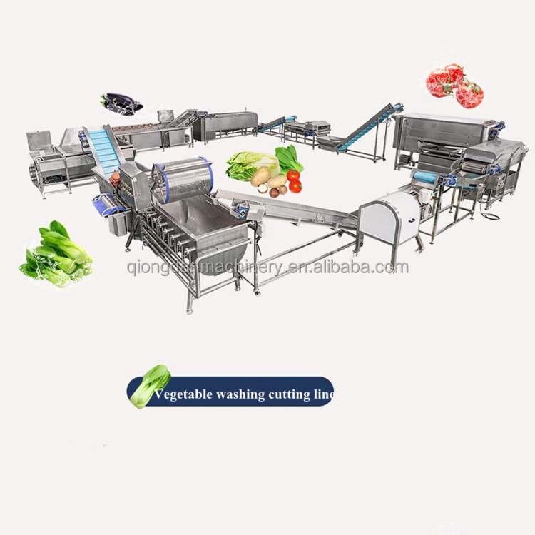 Industrial big capacity 1000-1500kgh frozen vegetable and fruits machine frozen vegetable production line processing plant