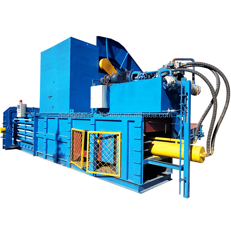 Horizontal hydraulic waste paper baler bailing compactor machine for plastic film wool cotton