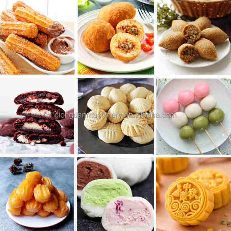 Automatic Coxinha Kibbeh Rheon Encrusting Kubba Falafel Machine Maker Filling Moon Cake Making Machine