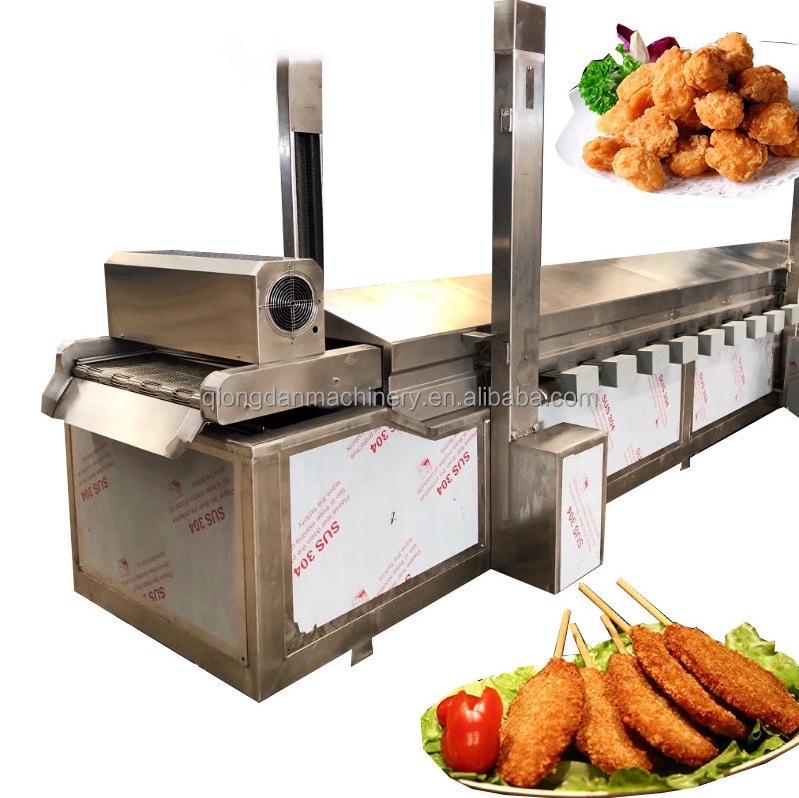 Continuous Oil-water Separation Meat Chicken Broasted Fryer Gas Nuts Frying Machine for Sale