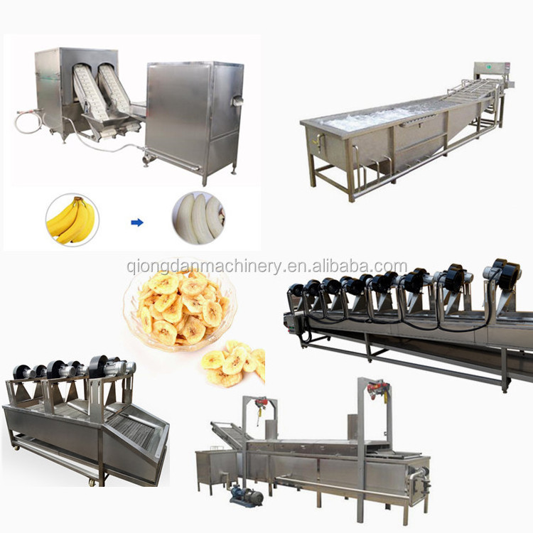 200kg output capacity banana chips manufacturing machine green plantain chip line Banana chips making machine Banana slicer