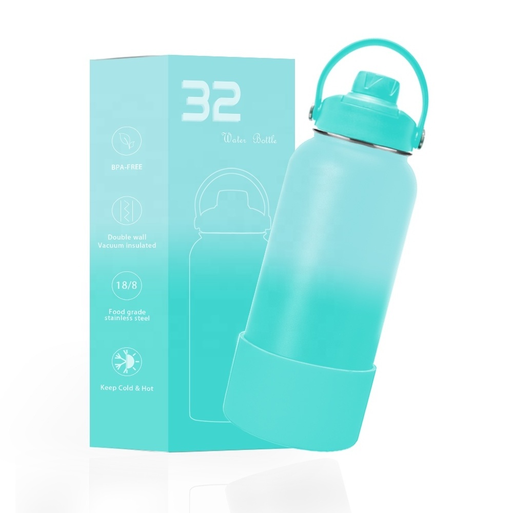 32oz 1000ml Water Bottle Wide Mouth Flask Water Bottle Insulated Double Wall Stainless Steel Water Bottle