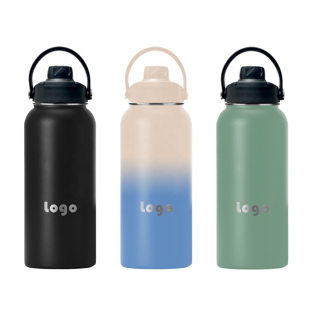 32oz 1000ml Water Bottle Wide Mouth Flask Water Bottle Insulated Double Wall Stainless Steel Water Bottle