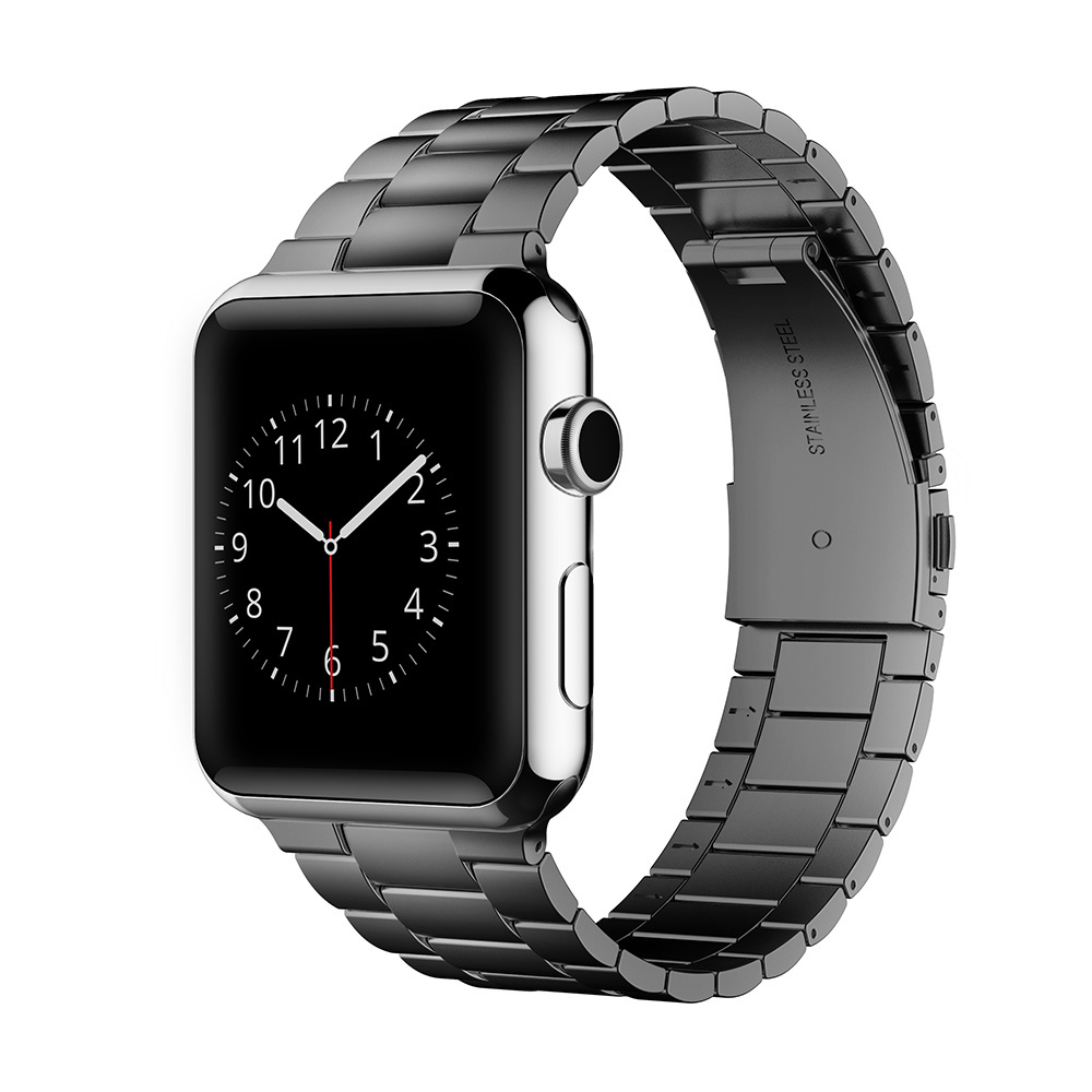 Keepwin Ultra Thin Metal 3 Bead Wristband 304 Stainless Steel Watch Band Strap Replacement for Apple Watch Series 8 7 6 5 4 3