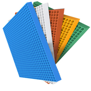 GRP Grating with Gritty Cover Anti-Fire FRP Grating With Chequer Plate Cover For construction materials customized manufacturers