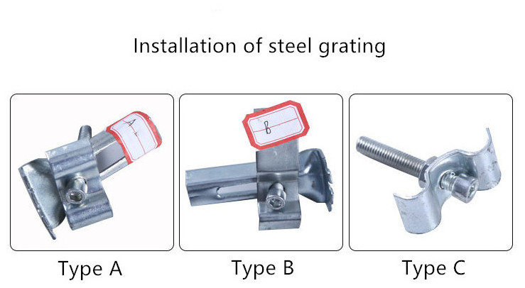 Steel Material Galvanized Steel Grating Clips Galvanized Fixing Frp Grating Clip