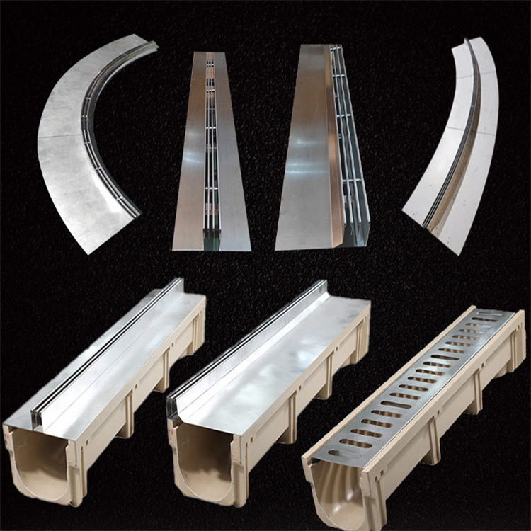 Length 1000 mm EN 1433 D 400 polymer concrete U shaped drainage channel for drainage water systems trench channel drain