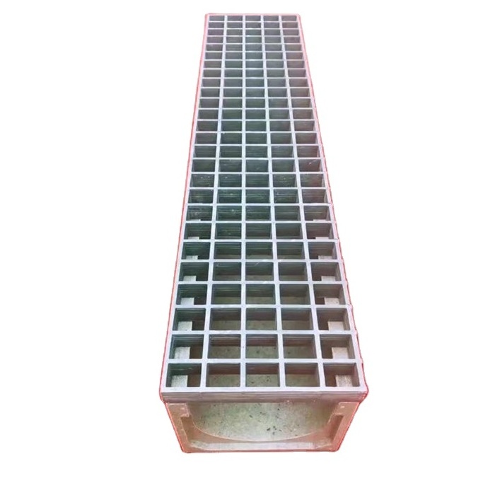 Length 1000 mm EN 1433 D 400 polymer concrete U shaped drainage channel for drainage water systems trench channel drain