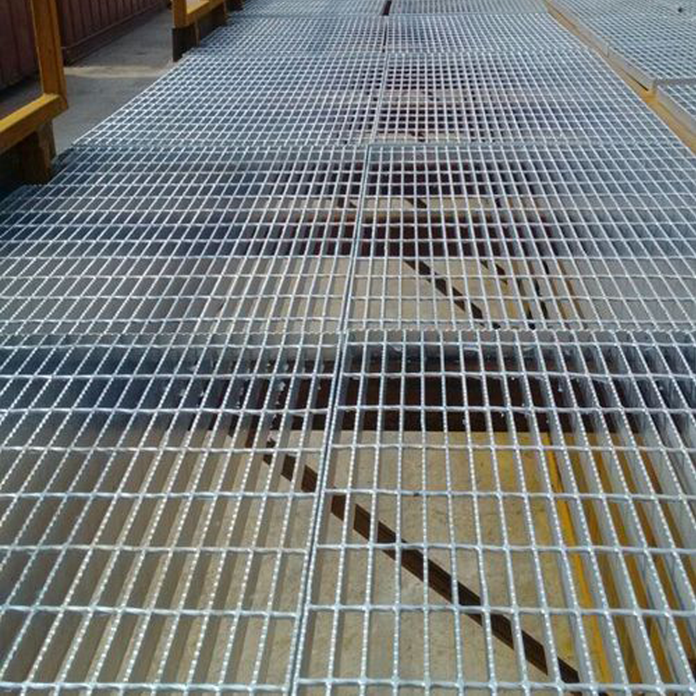 Hot dipped Galvanized welding bar twisted grating Stainless steel grating with serrated surface steel grating sheet