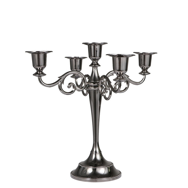 European Elegant Stand Gold 3 5 Arms Metal Candelabra Candlestick Holder for Wedding Candle Holder