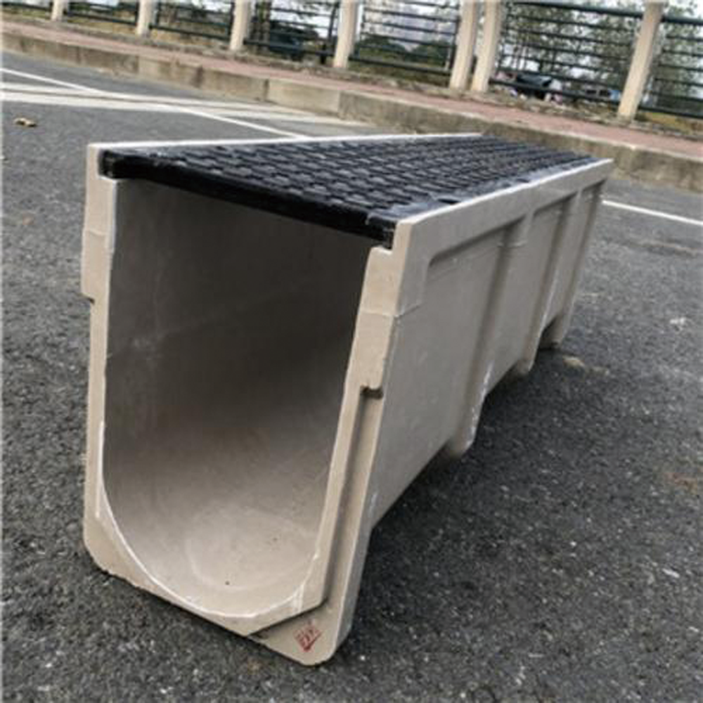 Road Rain Water Polymer Concrete Drain Channel Drainage Floor Drain System Gutter Sidewalk Trench Drain