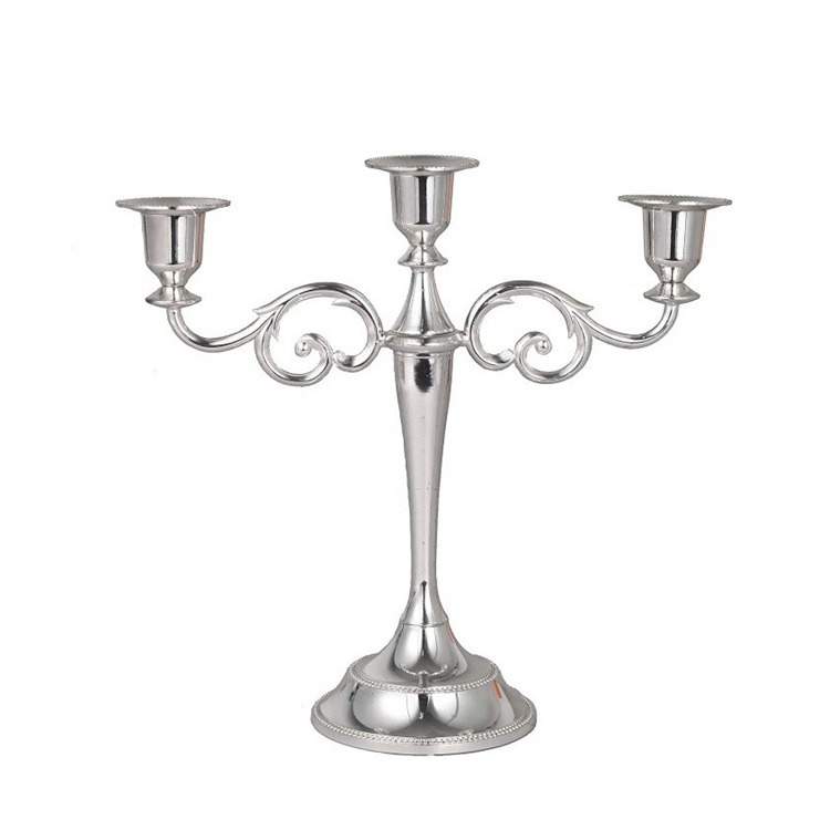 European Elegant Stand Gold 3 5 Arms Metal Candelabra Candlestick Holder for Wedding Candle Holder