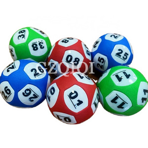 Factory wholesale Eva Solid Ball, 12 printed number ball, lottery machine use