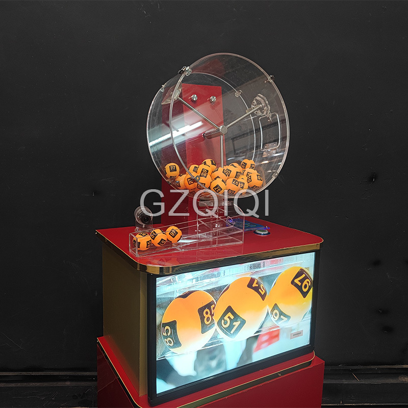 Lucky draw machine by mechanism for lottery machine with TV J400V