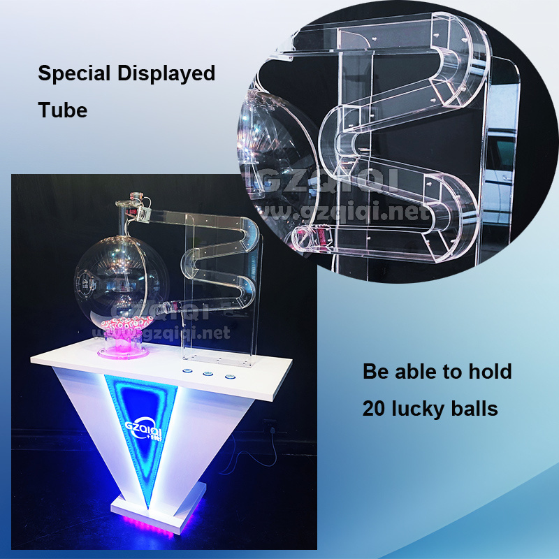 Air mixing balls draw machine for 3D 4D 5D 6D lucky draw  lotto machine