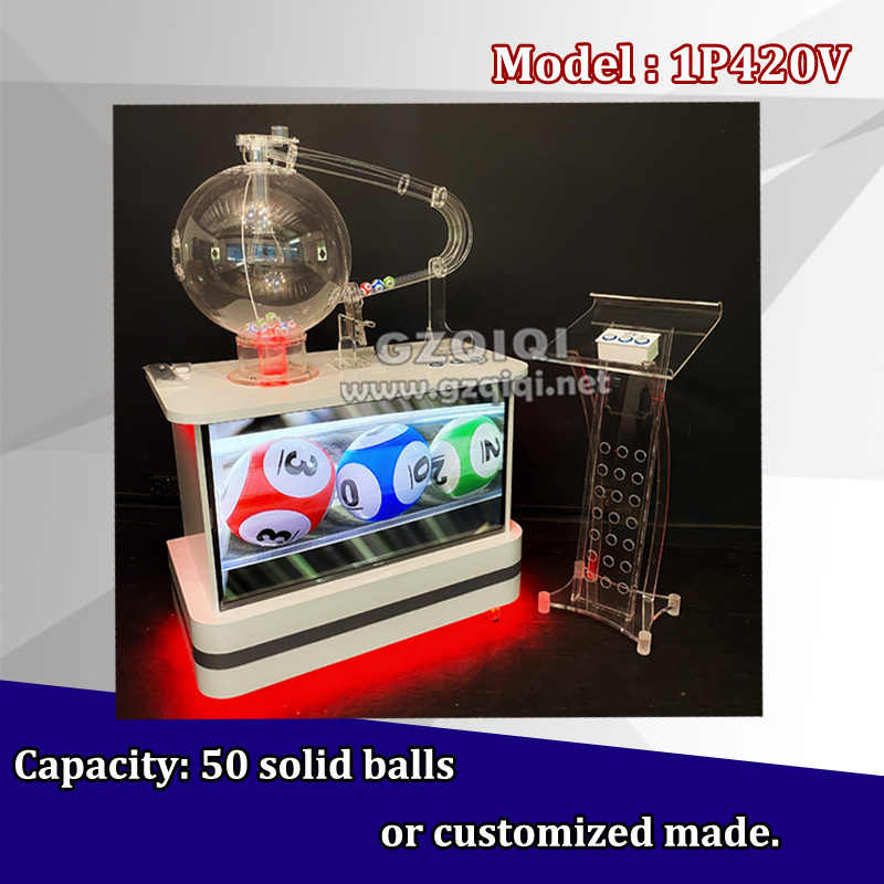 Air Mix Lottery Ball Machine with elegant looking for lucky draw 1D 2D 3D 4D 5D 6D lotto games