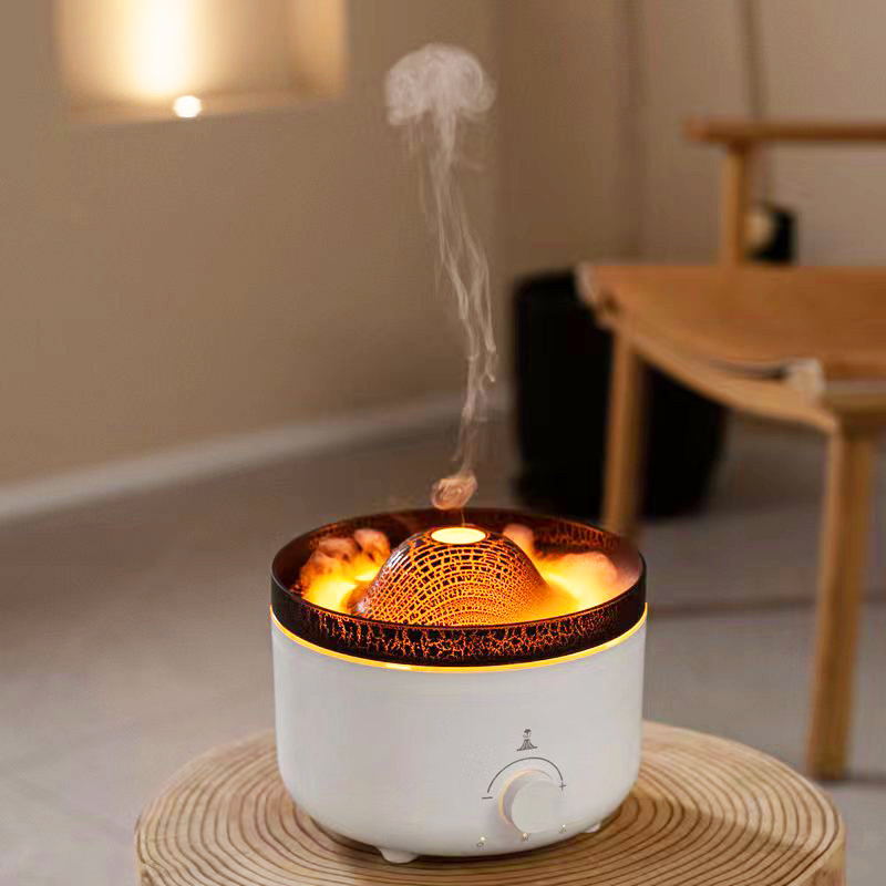 Volcano Jellyfish Humidifier Flame Aromatherapy Machine Essential Oil Fragrance Expander Machine For House For Office