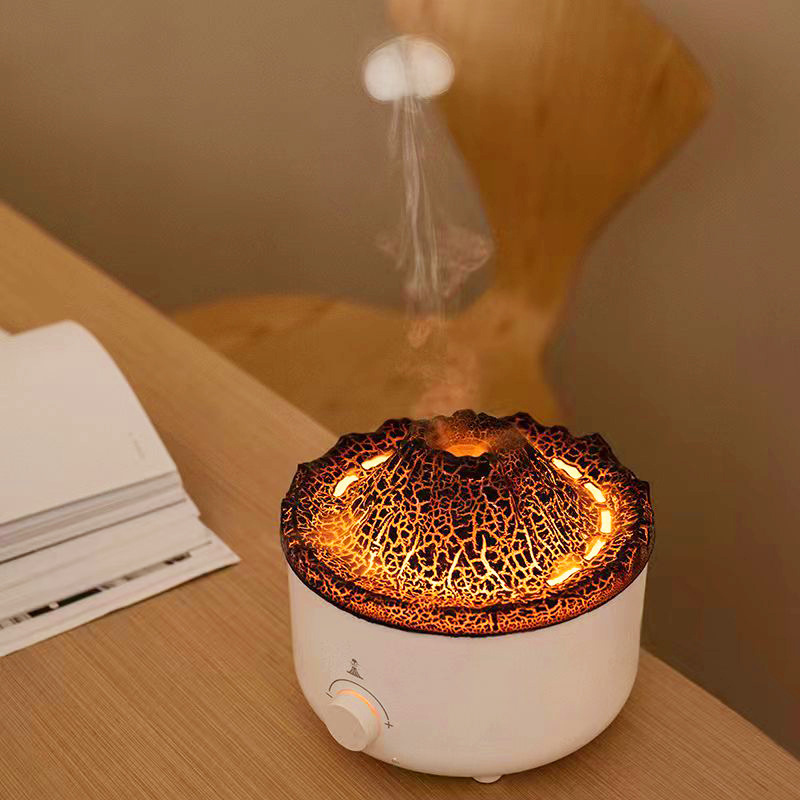 Volcano Jellyfish Humidifier Flame Aromatherapy Machine Essential Oil Fragrance Expander Machine For House For Office