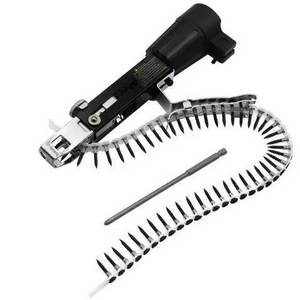 New Portable Automatic Strong Concrete Electric Pneumatic Chain Nail Screw Gun Adapter With 50pcs Chain Nails For Wood