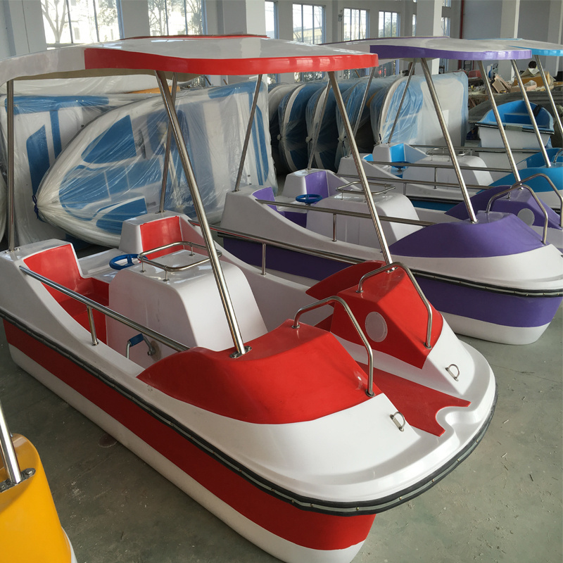 Hot Sale High Quality water play equipment fiberglass 4 person paddle pedal boat for sale