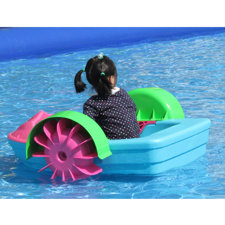 The Newest Fun Amusement Park Cheap Plastic Small Hand Pedal Boat with Inflatable Swimming Pool Kids  Hand Paddle Boats