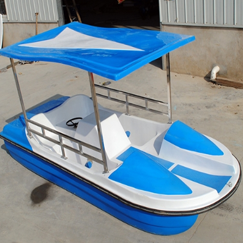 High Quality Customized Style Different Design 4 seat fiberglass electric water pedalo boat for kids