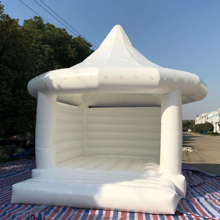 Hot Sale Commercial Inflatable White Wedding Bouncy Jumping Castle