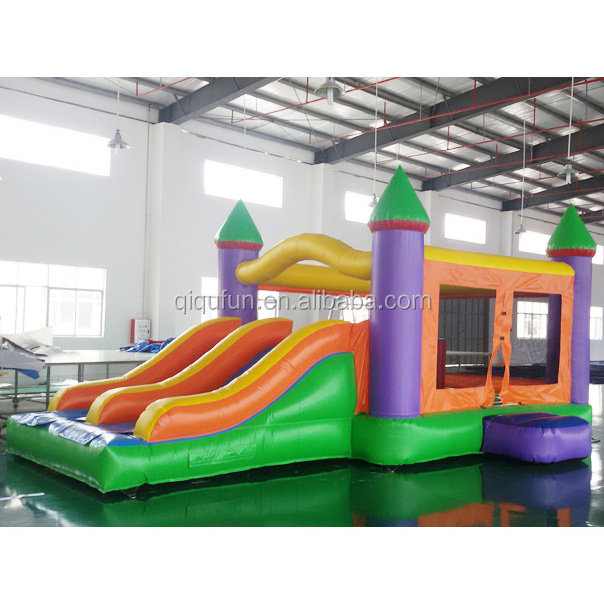 Rental cheapest indoor air bouncer inflatable kids jumping trampoline with slide