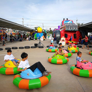 Remote control battery powered motorized inflatable UFO electric bumper car