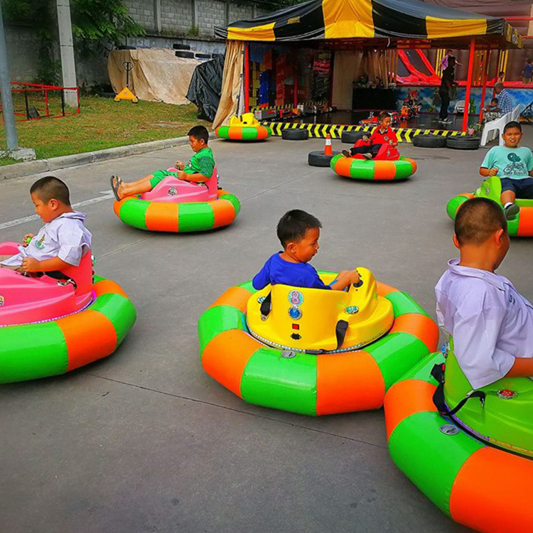 Remote control battery powered motorized inflatable UFO electric bumper car