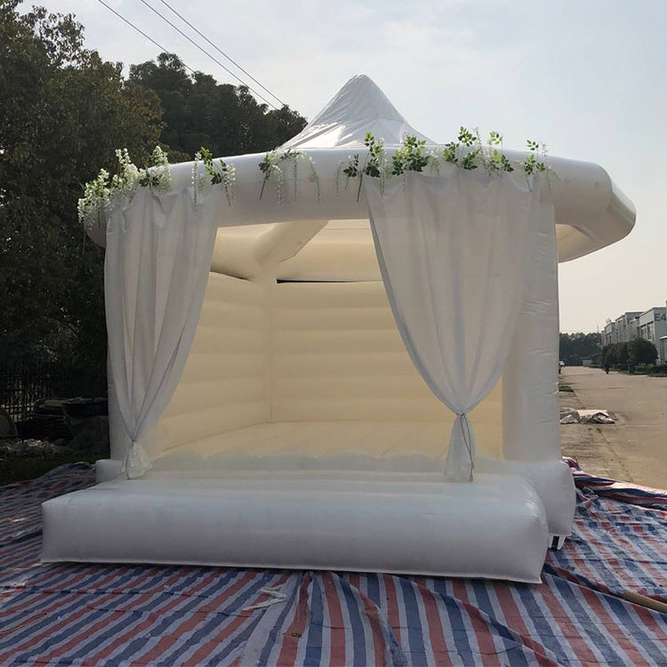 Hot Sale Commercial Inflatable White Wedding Bouncy Jumping Castle