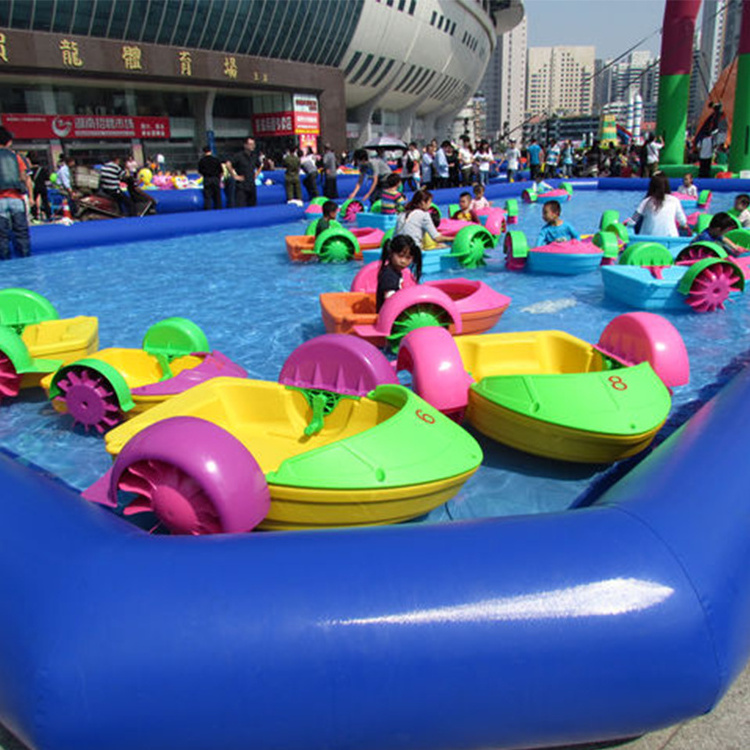 2023 New Arrival Lowest Price Floating swimming pool paddle boat water foot pedal boat for children